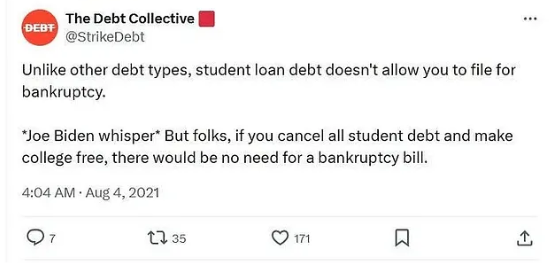 StudentLoanJus1's tweet photo. @tan12390 @StrikeDebt They fight against returning bankruptcy to student loans. 

Their lending industry business partners don't want bankruptcy returned.  

#astroturf https://t.co/I5nVBpvLY7