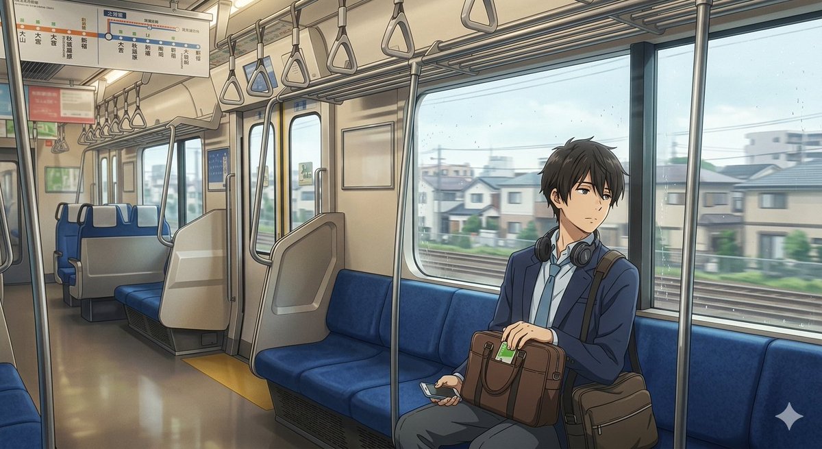 dev_null12345's tweet photo. 禁ギャン85日目
電車の中は休日でした...自分だけ
住む世界が違うみたい、そんな感じがする...というのは冗談なんですが、皆様はどうか良き休日をお過ごしください！ https://t.co/E4xcA5QSf2