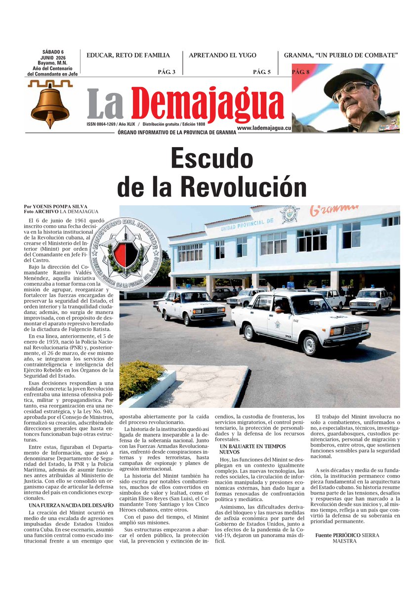 universalcuba's tweet photo. Periódico @lademajagua, con información actualizada desde #Bayamo #ProvinciaGranma #Cuba #CubaEstáFirme #CubaNoEstáSola #CubaVencerá #RaulEsRaúl #RaulEsCuba @DiazCanelB @DrRobertoMOjeda @YaquedeCuba @BarceloOrt92635 @BorgesOlivero 
Todo con un clic: https://t.co/v9L4pzamuH https://t.co/SCb3VKUPiY