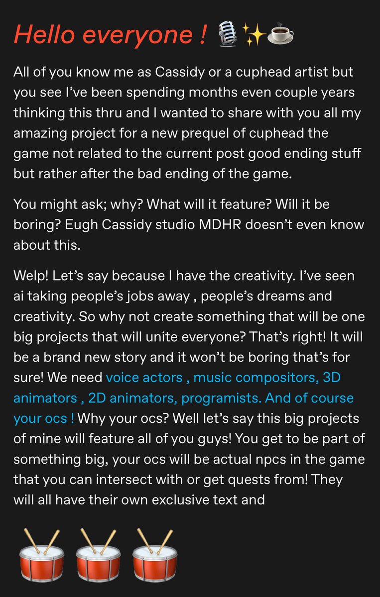 sweetmakre64584's tweet photo. Spread the word ! #ProjectBadEnding #cuphead #cupheadoc #cupheadau https://t.co/TIshgvsa7B