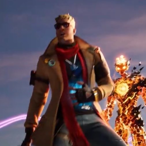 FortnitePV2's tweet photo. In loving memory of Fortnite Agent Jones (Jonesy) after being shot dead. https://t.co/a4Kw36vYQB
