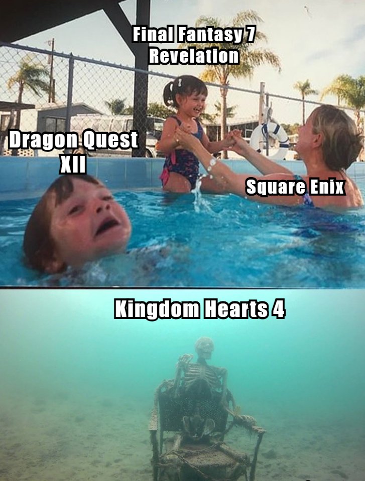 aitaikimochi's tweet photo. The state of Square Enix games right now, KH4 fam soon...hopefully........🫠 https://t.co/6IZVl4dtyB