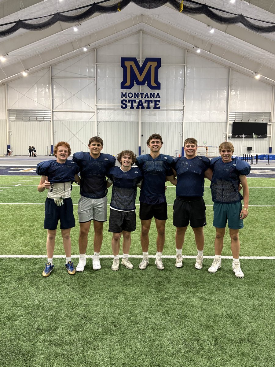 cachemcfadden's tweet photo. Had a blast at the @MSUBobcats_FB camp!! Got a lot of good reps, and I’m thankful for all the coaches! 
Ran a 4.59 40 

@CoachMcFadden52 @CodyBroncFB @bvigen https://t.co/LayMbmJU8n