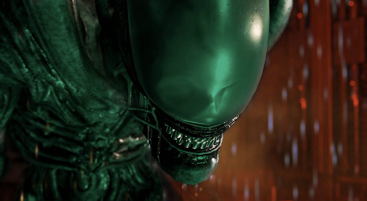 HunterRGoetz's tweet photo. In celebration of Isolation 2’s trailer today at Summer Games Fest, here’s a few screenshots that I took over the last year of my favorite game monster, Stompy #alienisolation2 

@AlienIsolation @CAGames @SEGA https://t.co/GMDy3hPqQI