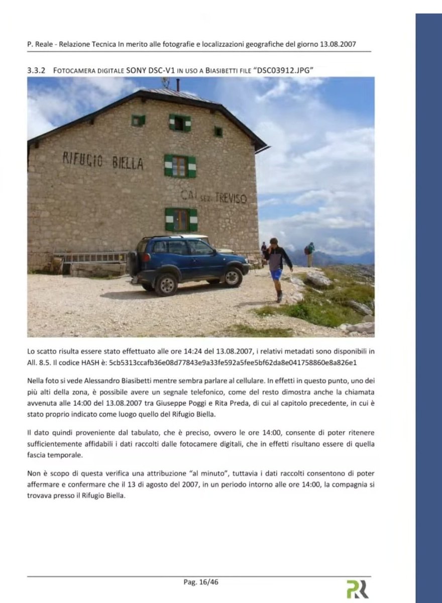 GarlascoChannel's tweet photo. #garlasco L'avv Taccia oltre a riportare una versione errata dell'intervista di @gianguidozurli a @QuartoGrado perché non ci spiega questa foto con orario annesso, lo stesso da lei dichiarato nell'intervista e indicato da @Ing_Paolo_Reale nell'analisi fatta nella consulenza? https://t.co/uA99cRNimH