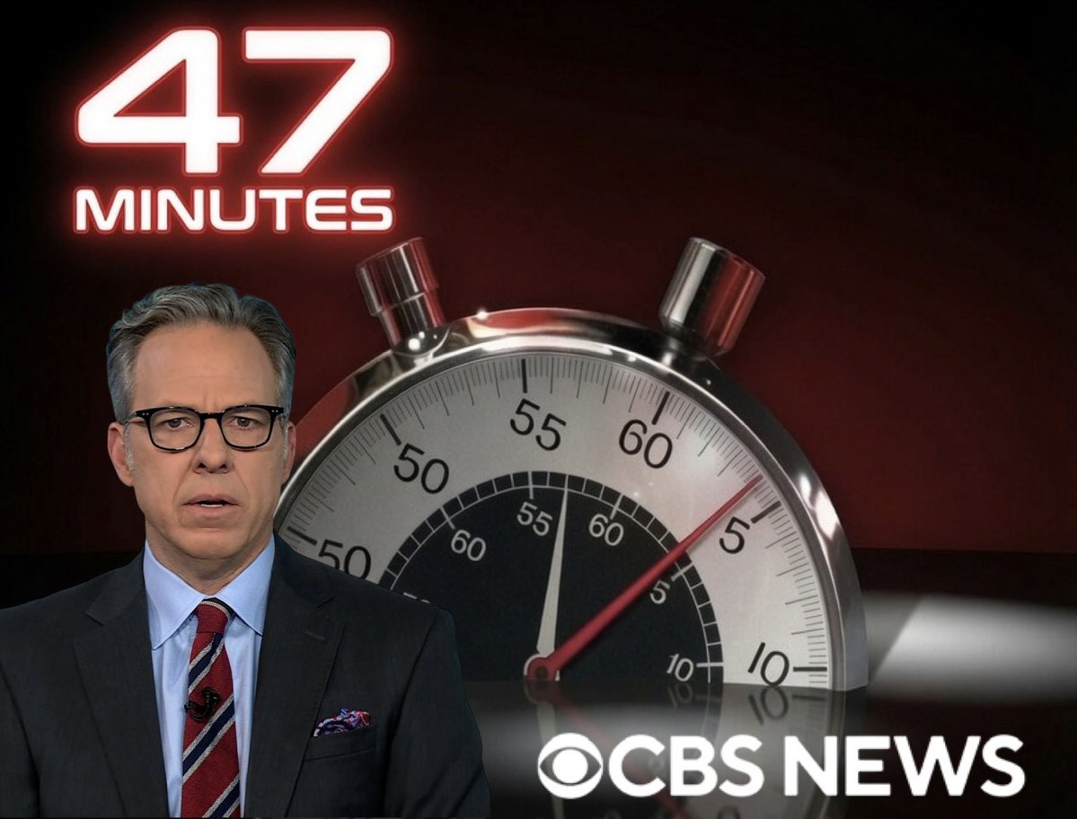 NotHoodlum's tweet photo. “I’m Jake Tapper, and welcome to another episode of 47 Minutes.” https://t.co/wRMWlPTxJs