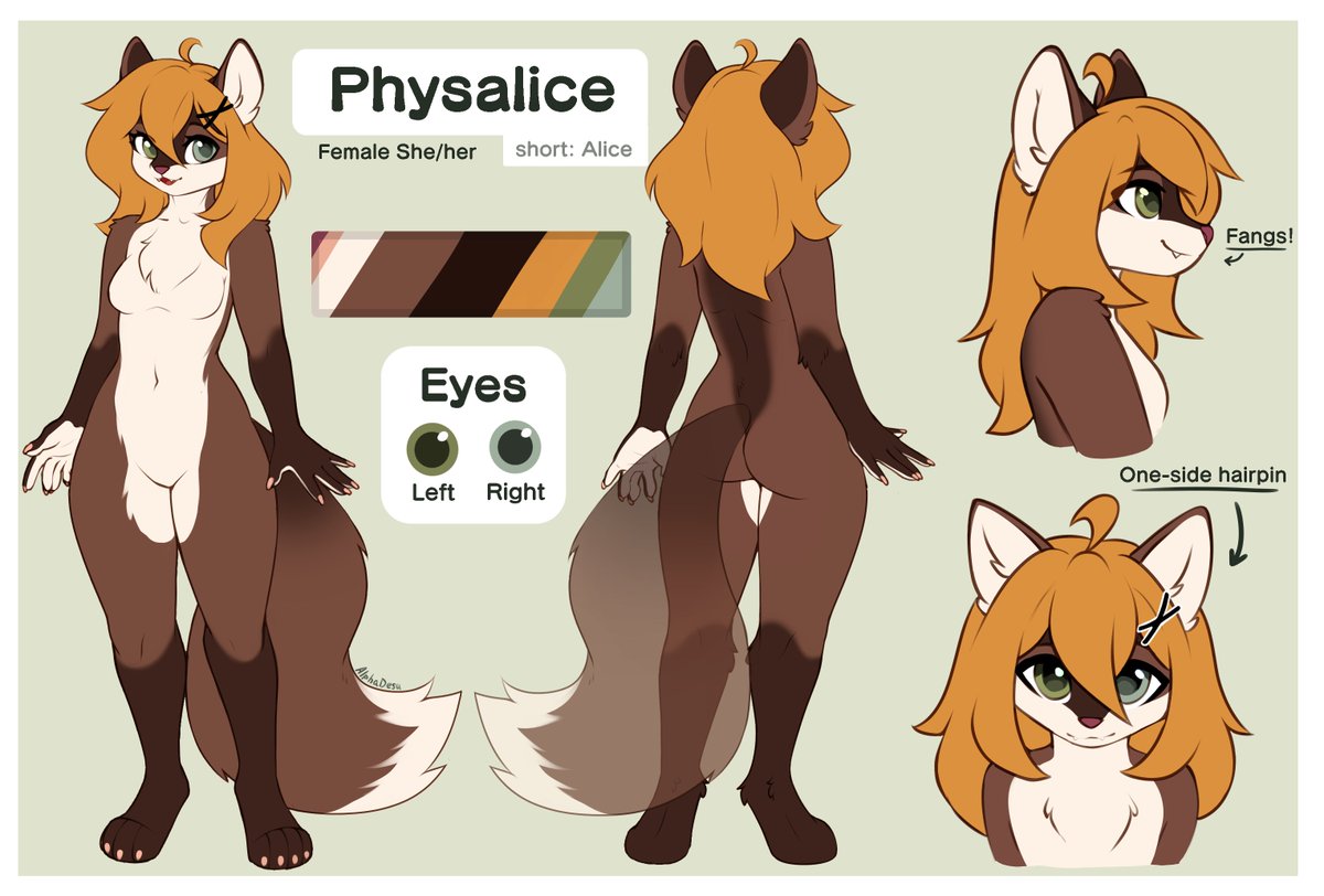 Physalice_'s tweet photo. @Buttocher @TianIsoo_ Here is my weasel girl >< https://t.co/8sljaxTD7s