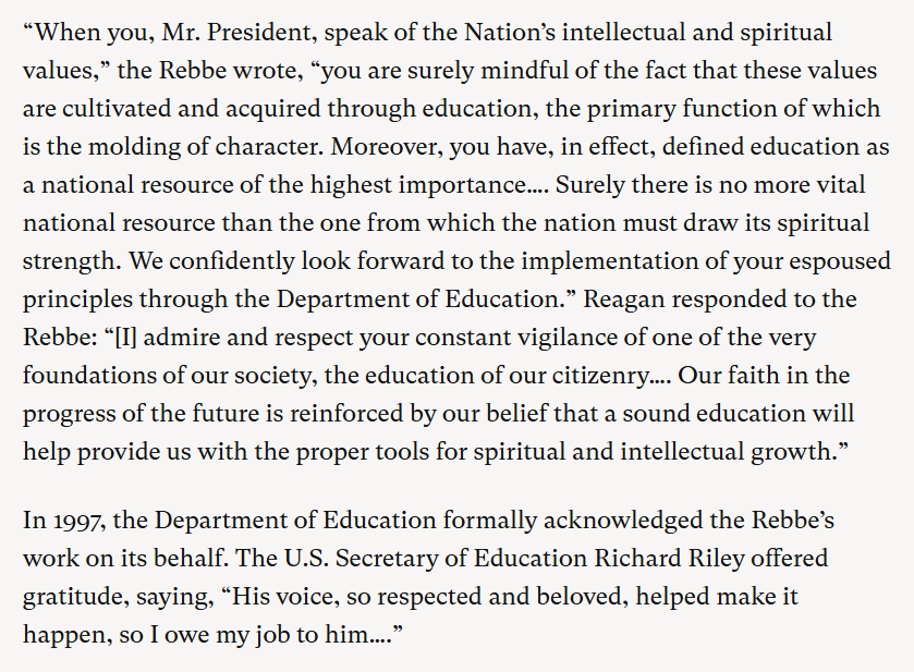 Very_0wn's tweet photo. A Global Hasidic Leader Born in the Russian Empire Helped Build the Department of Education
https://t.co/t95hN5kRjF
"The Rebbe sought to make the cultivation of character central to American life. The educational system must not train students for the acquisition of knowledge." https://t.co/evYvFAsYhp