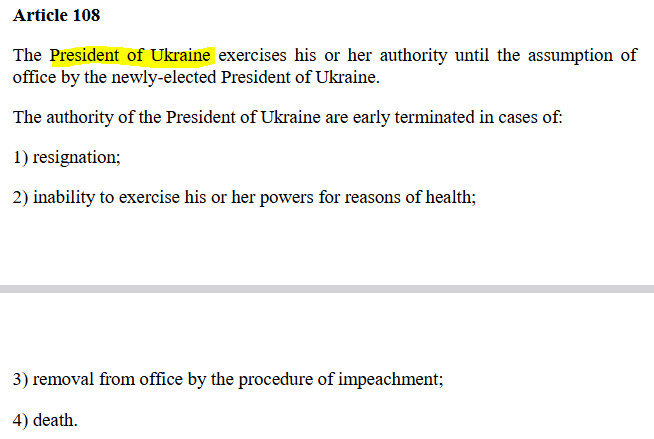 Flex297's tweet photo. @AnikaBedson @NathanielW72701 @bucktron2021 @ne_vluchiv @TotalZigDeath Yanukovich never refused to keep doing his job. He changed location in order to stay safe. That had zero legal impact on his powers as an acting president.

If a Member of Rada permanently leaves the country, his term ends (Art.81). That does not apply to the president (Art.108) https://t.co/QYNcXTHV3m