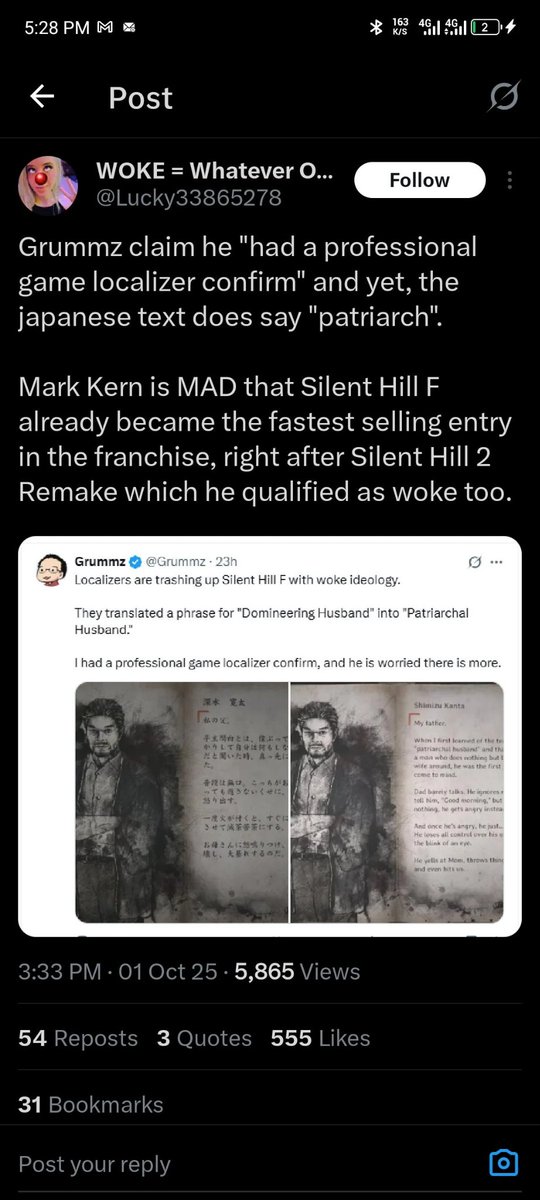 ShinMarvelous's tweet photo. @PhantomMonty Sure here is Game Grumm grifting about it 

Like you guy been doing this since dawn of tines. 

Every woke thing turn successfully suddenly "oh yeah we never complained about it" https://t.co/dqbMxPwHsp