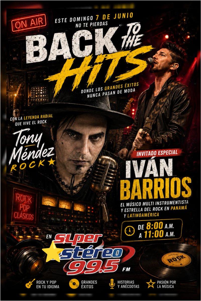 SuperStereo995's tweet photo. #Tony'sMendezRock #BackToTheHits https://t.co/8Y0OQC9ow3