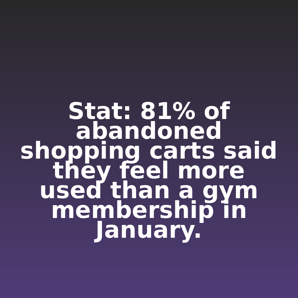ClickSnark's tweet photo. "Stat: 81% of abandoned shopping carts said they feel more used than a gym membership in January."

#ecommerce #analytics #digitalmarketing https://t.co/SkrOVvro5v