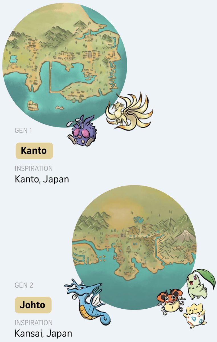 soulsilverart's tweet photo. These beautiful Pokémon Region (fan-art) maps are actually my favorite part of this project.
They’re making me feel nostalgia for each region 🥹

Definitely check out the entire project ⬇️ it’s totally worth it. https://t.co/L11NBURI6d