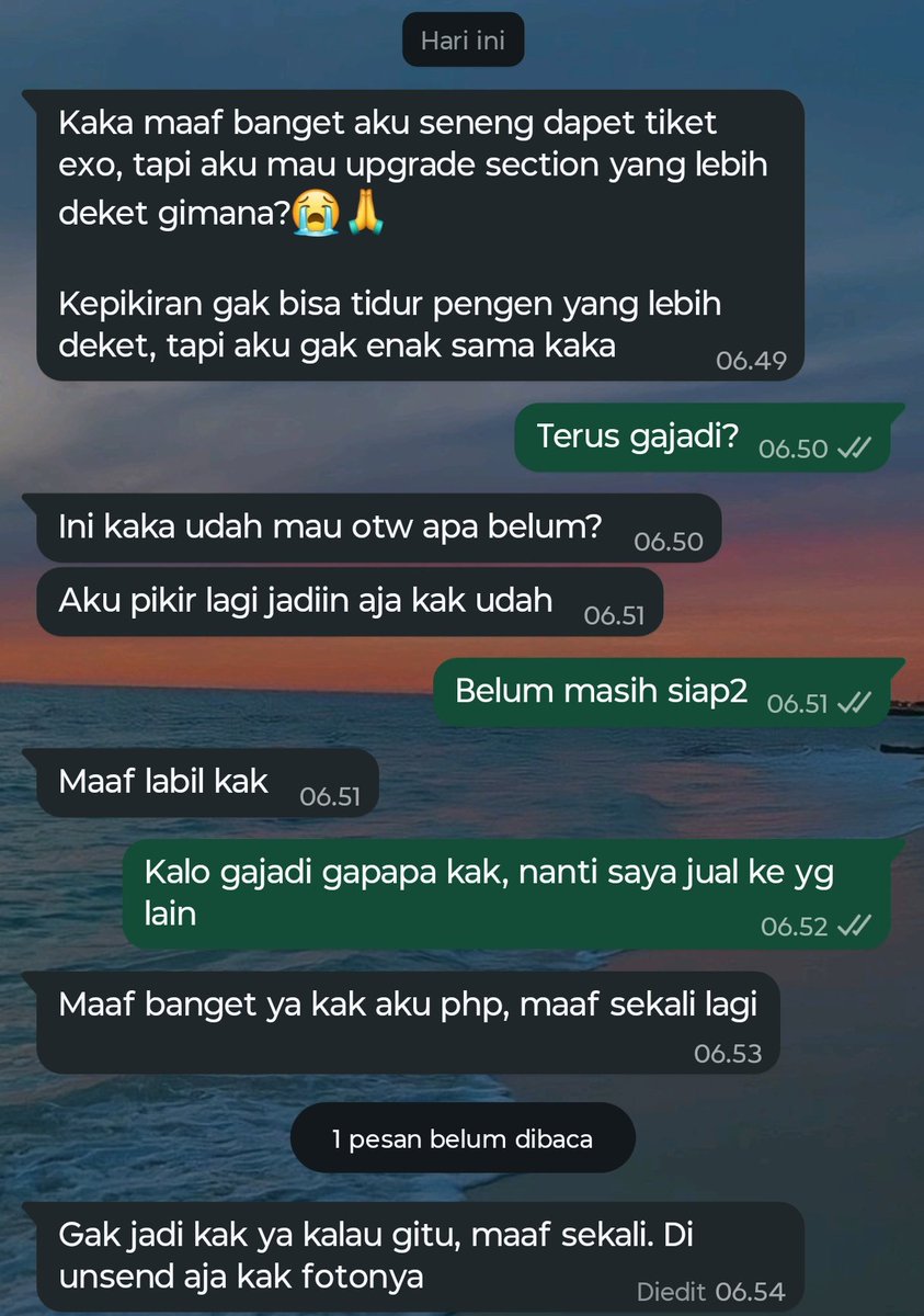 balamwang's tweet photo. HALO GES, TIKET EXO CAT 5 AVAIL

Pagi-pagi lagi prepare, tiba-tiba dicancel buyer, padahal udah nyanggupin nganter tiket ke kosan gaperlu COD ke venue

Buat yg masih cari boleh DM ya, thankyou🙏 https://t.co/pJMeCl5gVX
