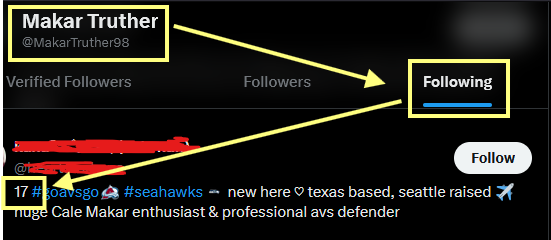 Turang_FC's tweet photo. in a shock to absolutely no one, this guy who claims others have an interest in minors, is himself following minors online https://t.co/WRKZju1mgp