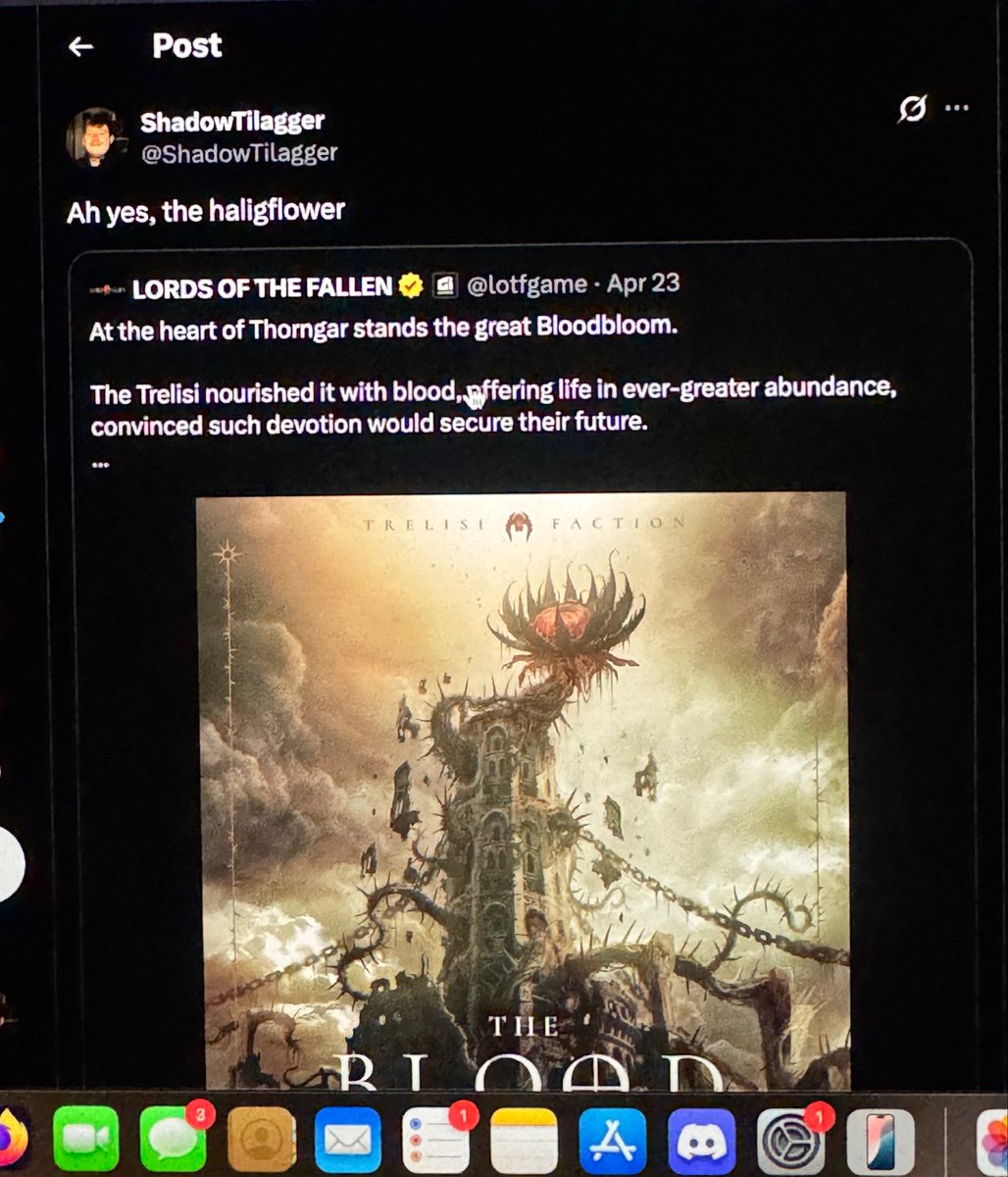 ShadowTilagger's tweet photo. LORDS OF THE FALLEN BLOCKED ME BECAUSE OF THIS TWEET. HOLY EGO BRO 😭😭😭😭😭 https://t.co/KFRrDDFHR7