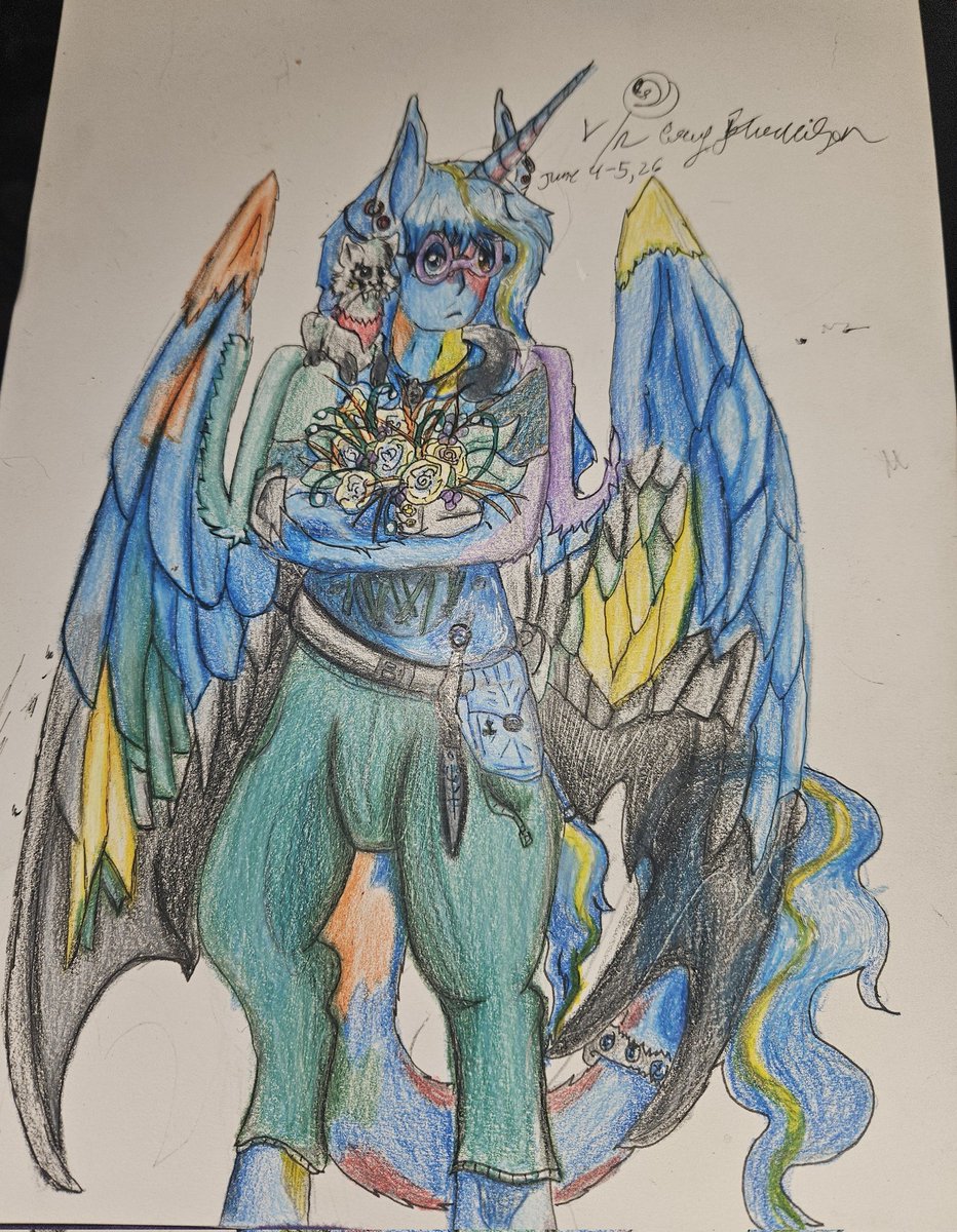 Blue78373509's tweet photo. Trying to practice some more and I still need to edit and tweak some things when I draw

#unicorn #art #blue #colors #dragon #artwork #antro https://t.co/vFBRO1LM1Q