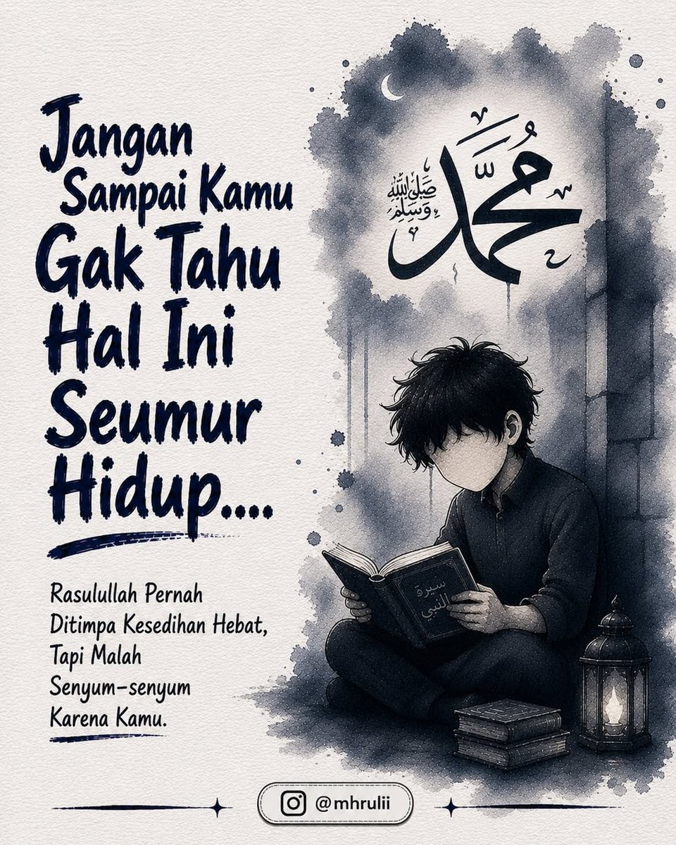 noirzaa's tweet photo. Rasulullah pernah tersenyum karena kamu... https://t.co/L7R15QftK6