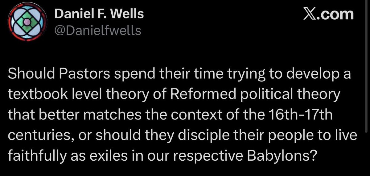 StandAndKnox's tweet photo. “Should we care about what the reformers taught, or just give up and lose?”

Wow genius, what a difficult question. https://t.co/PERNmVFc3l