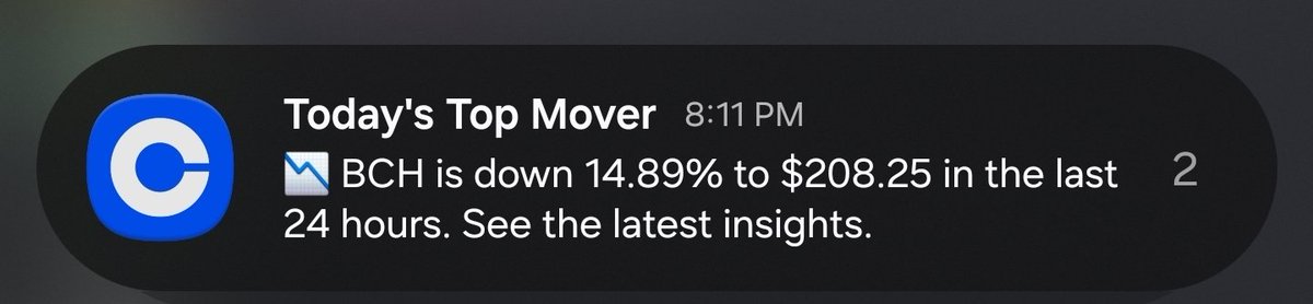 litecoinjsd's tweet photo. Oh look BCH took the crown today for the most down in 24hrs on coinbase. https://t.co/RSalYdphXV