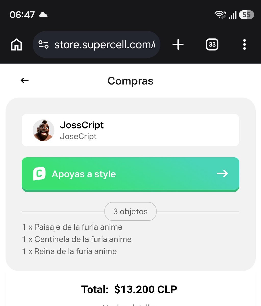 JossCript's tweet photo. @Style_coc Codigo style para apoyar al pana👽 https://t.co/1zuGKKViNu