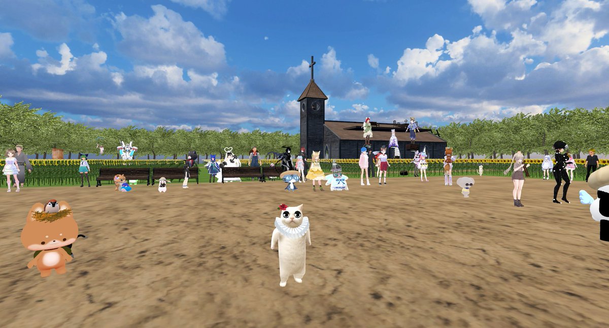 YamaMe65Me's tweet photo. おはようございます！
ふてえ猫のアバターがロビーから増殖し、どこへ行っても見かけるようになってきましたね。

不敵な目つきとぽてっとしたお腹が魅力的ですね🐱

clusterラジオ体操部(9:00~ START) #clusterラジオ体操部 https://t.co/6Ok6NsJmiv