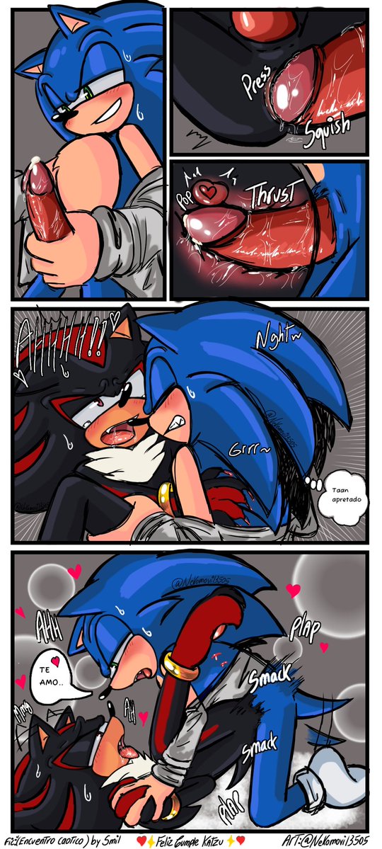 Nekomovi13505's tweet photo. Feliz cumpleaños 🥳amiguiiii @Katzu_wasa ,espero la ayas pasado hermoso en tu gran diaaa,aqui un pequeño ragalito, un pequeño comic fragmento del fic: Encuentro caotico de nuestra bella Smil,espero te guste🥰
#sonadownsfw #sonadow
#sonicthehedgehog
#shadowthehedgehog https://t.co/WgPt8beimG