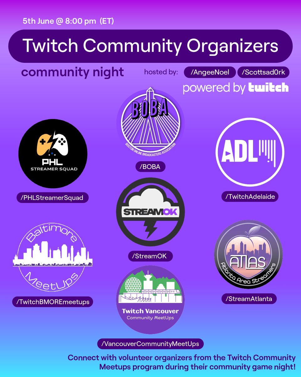 StreamAtlanta's tweet photo. Hey Atlanta!

Wanna hang out and meet other community managers? Join us right now!

(link in replies) https://t.co/hs5wbnewCv