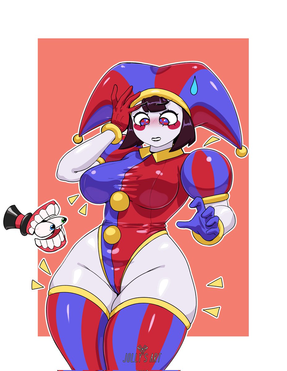 Jollysart's tweet photo. Pomni's body transformation was the highlight of the movie 🫣 https://t.co/Yo0M4TiuM8