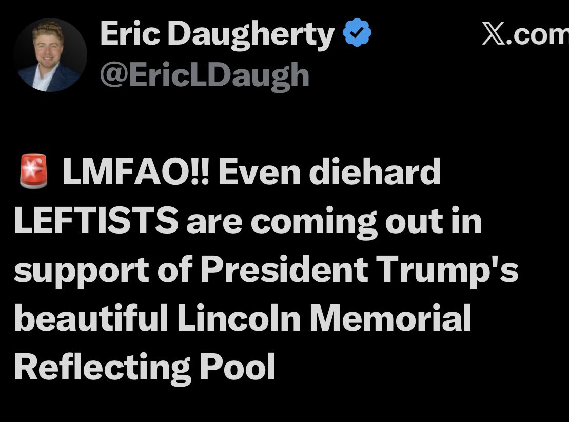 GaryPetersonUSA's tweet photo. Excellent, I was worried our “even the leftists love the reflecting pool” emails weren’t sent out. https://t.co/h1EHsynPJH