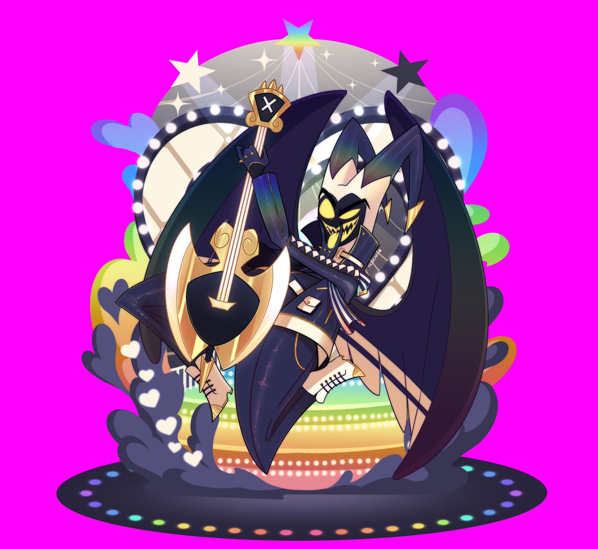 TickieArt's tweet photo. Here’s additional ones. He’s giving black parade 💖

(The other versions will still be in my sh0p dont worry!)

#hazbin #HazbinHotel #pridemonth #hazbinHotelAdam #HazbinHotelAbel #adam #abel #fanart #hazbinfanart https://t.co/sVzBrv5cLc