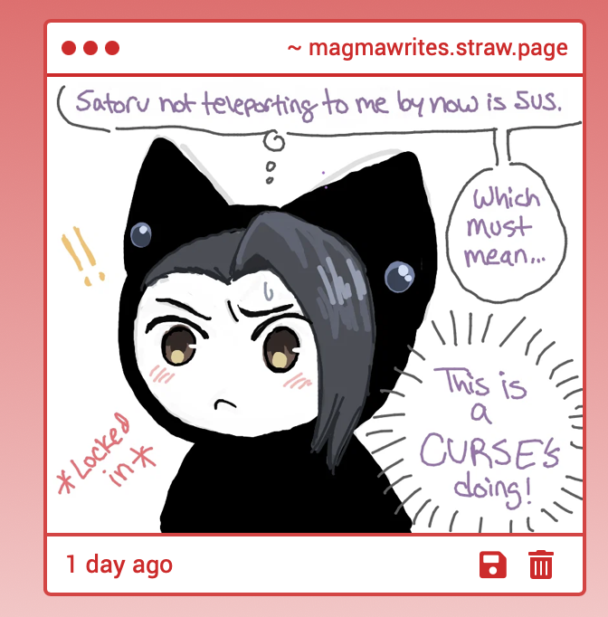 MagmaWrites's tweet photo. LOL now im genuinely curious what curse is causing this dang chaos https://t.co/2PolhCThzH