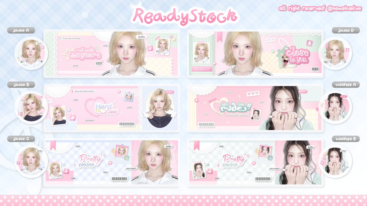 namakuelva's tweet photo. ꒰ help rt yaa! thanks ꒱𓏧♡
halooo.. elva ada 25 ready stock layout yang lagi DISKON nihh!

💳 Rp. 10.000
📝 free retext
💌 recolor +2k yaa

langsung dm atau bisa ke tele aja untuk jemput layoutnyaa YUK JAJAANN!! #bealanja https://t.co/prytxAQuab