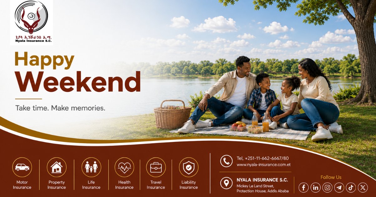 InsuranceNyala's tweet photo. Happy Weekend!

📲Follow us on our social media channels for insurance tips, updates, and exclusive content;-https://t.co/7R9omWe65N https://t.co/fKWEDDVx2n