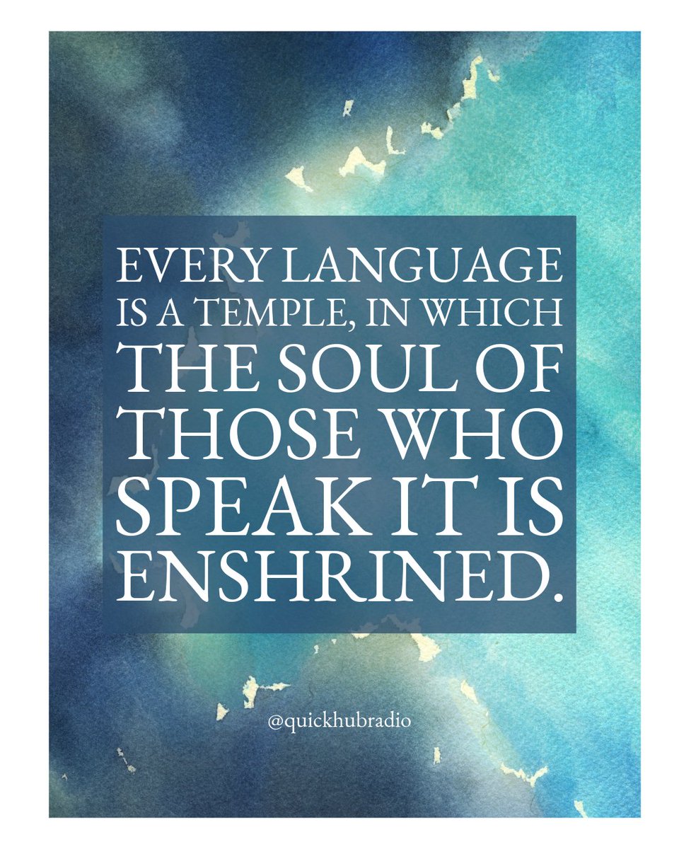 quickhubradio's tweet photo. Every language is a temple in which the soul of those who speak it is enshrined.

#language #people #culture #tradition #exploration #learning #understanding #knowledge #lifestyle #life #soul #behavior #temple

Follow @quickhubradio for inspiring posts and lifestyle tips. https://t.co/yoi2X9dGJH