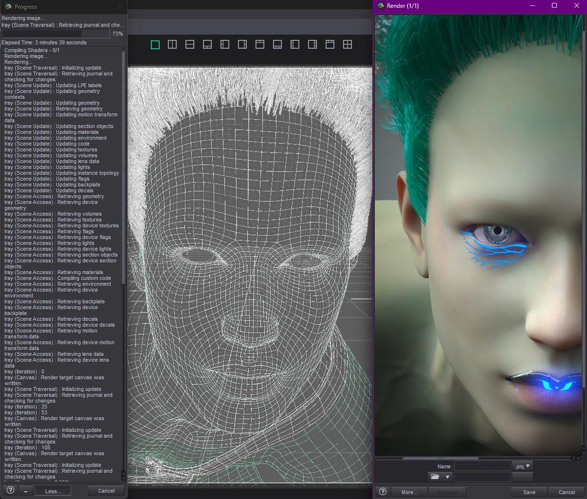 infinity10's tweet photo. 3D CG. No AI. No postwork (obviously).  First proper rendr with Daz Studio 6 Full Release Version.  We're out of Beta.  Hair and character modification by me.  Other 3D assets are 3rd-party. Scene technical and creative by me. https://t.co/WxFrIgTA38