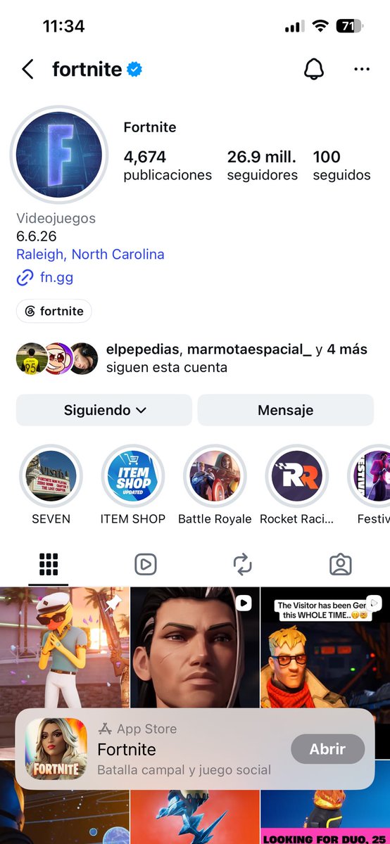 Withersitoo's tweet photo. Fortnite acaba de cambiar su biografía de IG a “6.6.2026”. 👀 Todo apunta a que la nueva temporada ya está lista para despegar, pero los servidores siguen en mantenimiento más allá de la hora estimada. Epic está realizando los últimos ajustes antes de abrir el juego. #fortnite https://t.co/TttgajiDK6