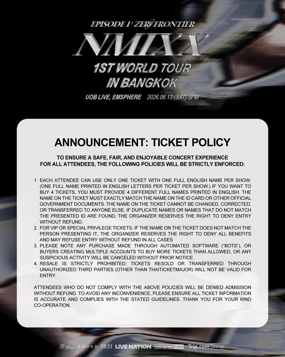 livenationth's tweet photo. (2/2)
#NMIXX
#엔믹스
#ZEROFRONTIER
#NMIXX_ZEROFRONTIER
#NMIXX_ZEROFRONTIER_BANGKOK
#NMIXX_WORLDTOUR_ZEROFRONTIER
#เอนมิ้กมาไทย2026
#LiveNationTero https://t.co/Bff4IGv68L