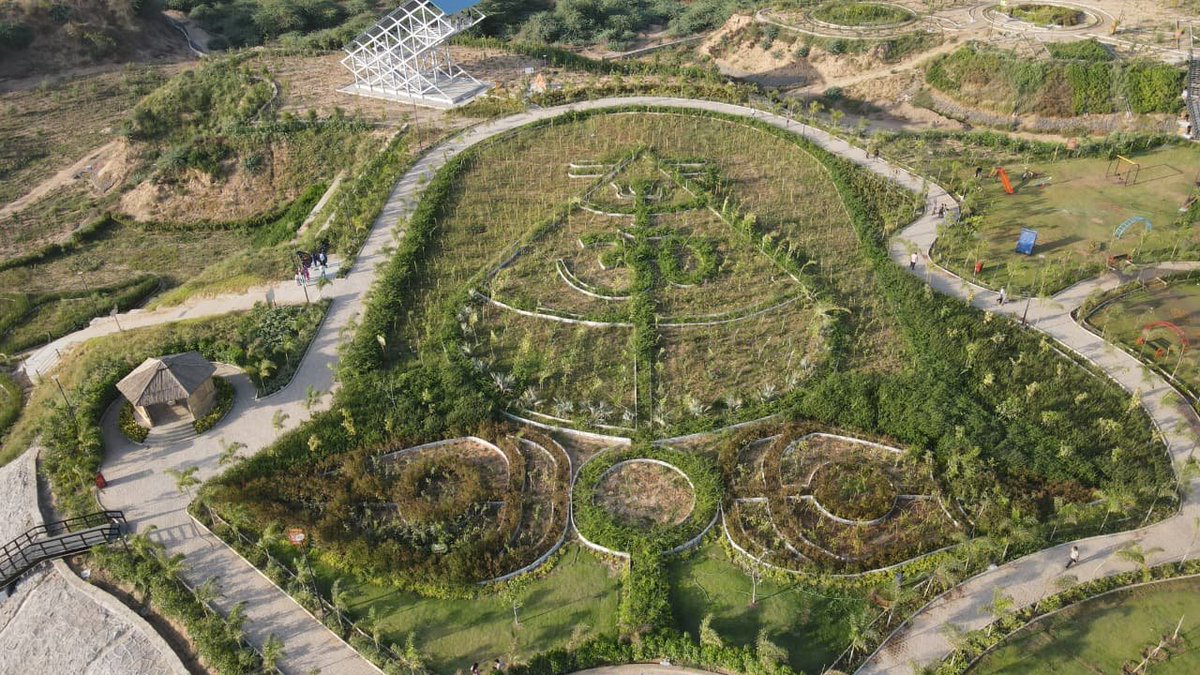 gujarat_plus_'s tweet photo. Where nature meets culture: Galteshwar Forest, Kheda

At the sacred confluence of the Mahi and Galti rivers, beside the 800-year-old Galteshwar Mahadev Temple, a unique forest has emerged as a symbol of environmental awareness and conservation.

🔹 Located in Sarnal village, Galteshwar taluka
🔹 Features Shiva Linga, Bilva Patra, Nakshatra, Rashi, Navgraha & Panchvati forests
🔹 Includes Butterfly Garden, Bamboo Mist Tunnel, Maze Garden & Children's Play Area
🔹 Promotes nature education, tourism and recreation

Today, Galteshwar Forest stands as one of Gujarat’s most distinctive eco-tourism destinations. 🌳✨