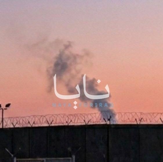Mohsin_o2's tweet photo. Smoke rises from the US Fifth Fleet Headquarters in Manama, Bahrain, after an unknown projectile struck the base this morning. https://t.co/NBz7bZVzGx