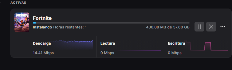 franfnbr's tweet photo. ayuda alguien, ya reinicie la pc, reinstale el epic games launcher y me sigue tirando 14 mbps/s . cuando pruebo algo en steam me tira 400 https://t.co/4Bt88OkeVj