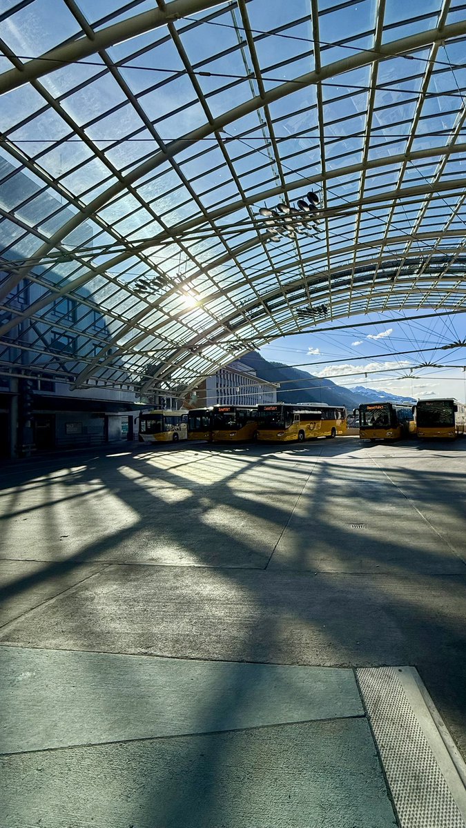 hafelg's tweet photo. The missing #Grisons files, day 1: Dating back to the early 1990s, the #PostAuto station in #Chur is more than just a place to catch a bus. Designed by architects Richard Brosi and Robert Obrist, this iconic structure is truly timeless 🕰️ #SwissArchitecture #Modernist https://t.co/H9zkO9c73O