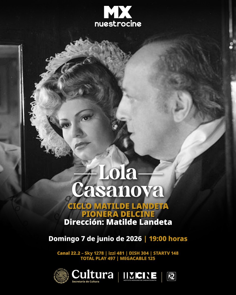 mxnuestrocine's tweet photo. 📺 En el ciclo “Matilde Landeta”, pionera del cine mexicano, presentamos un nuevo metraje en la señal de #MxNuestroCine.

¿Será posible encontrar el amor en el lugar menos esperado?

🍿 Lola Casanova
🎬 Dirección: Matilde Landeta

⏰Domingo 7 de junio a las 19:00 h https://t.co/gCyD3P78QN
