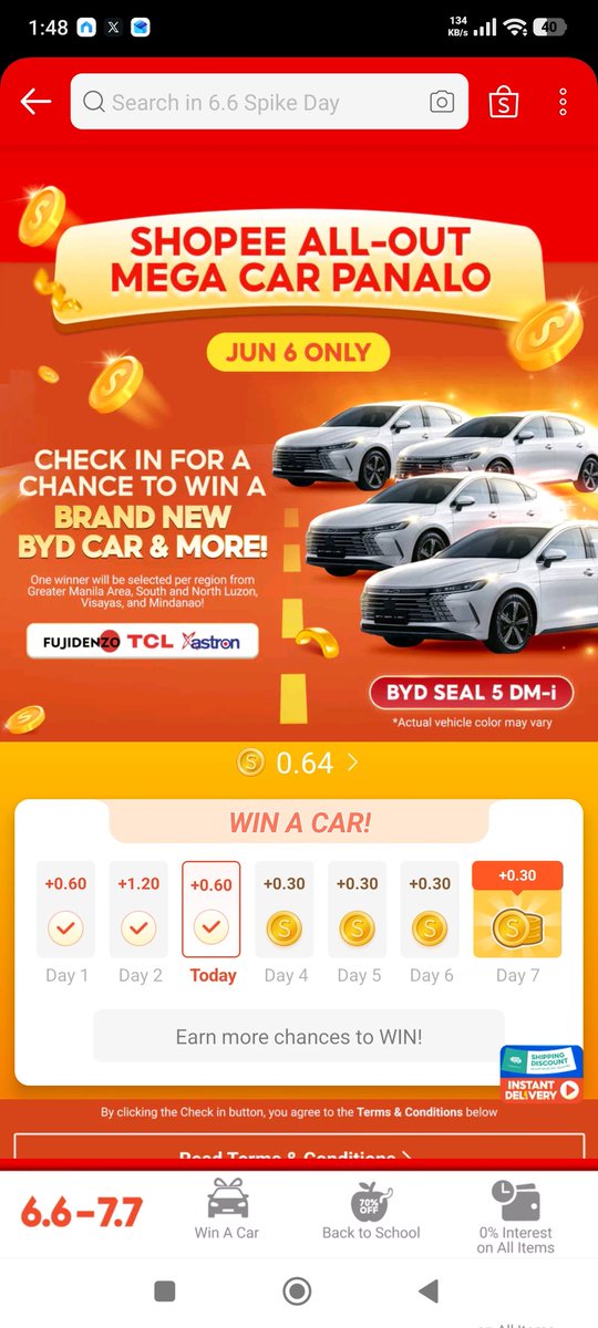 zeatwork's tweet photo. @ShopeePH #ShopeePH66 #ShopeeMegaCarPanalo https://t.co/amJS7UMD26