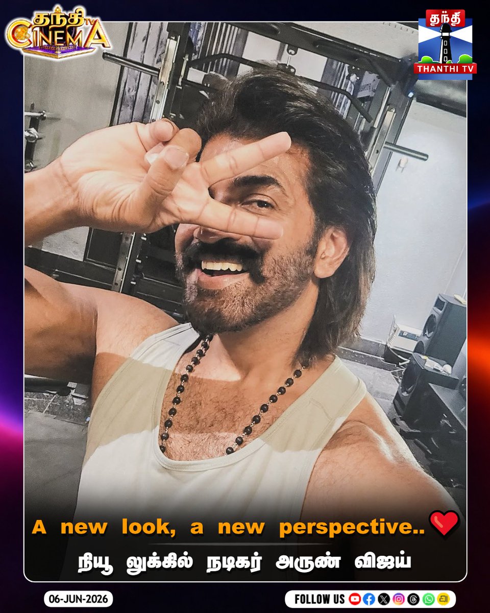 ThanthiTV's tweet photo. நியூ லுக்கில் நடிகர் அருண் விஜய்

@arunvijayno1 #ArunVijay #LatestClicks #Actor #Kollywood #NewLook #thanthitv https://t.co/UrvhoKe0E6