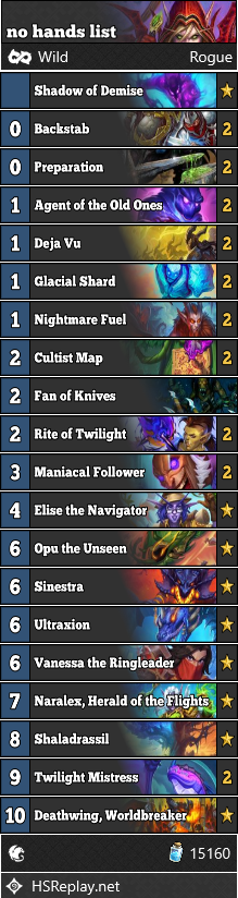 JiminatorHS's tweet photo. Got legend with @Nohandsgamer 's vanessa herald rogue, went on an absolutely bonkers 19-4 (83%) run.

If you know how to play Herald Rogue, this deck is crazy. The fan is a flex slot, but is decent enough for this meta. https://t.co/mSqI00BrUw