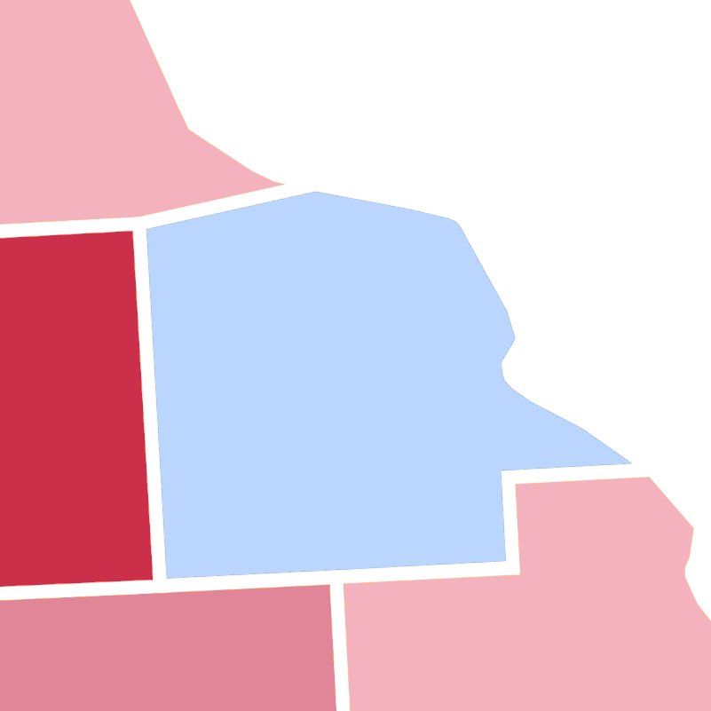 PviGuy2's tweet photo. The most Republican county in Iowa during this period was Winnebago at R+59, which was settled by ethnic Norwegians. The most Democratic county was Dubuque at D+9.9, which was an industrial area with many German and Irish Catholics. https://t.co/BbMaWTI1hn