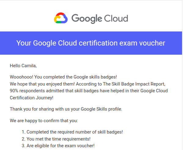 braz_cami's tweet photo. Yay! Consegui o voucher para o exame de certificação do Google! https://t.co/3ndXbJK02g
