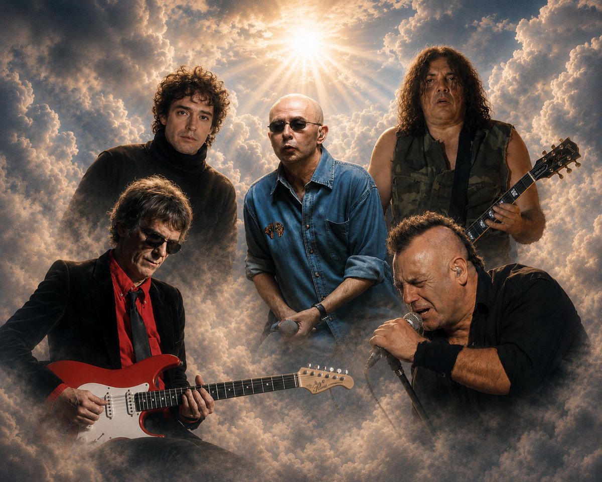 Argenpoirot's tweet photo. Cual de ellos es el mayor simbolo del rock nacional? 

El Indio Solari, Spinetta, Cerati, Pappo o Iorio? https://t.co/aJMHl89Z8o