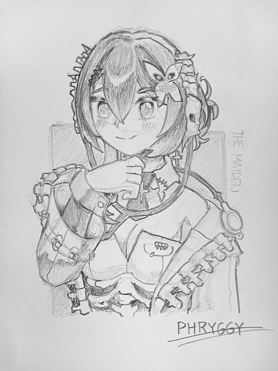 Phryggy's tweet photo. Shaking my head at how I have 4 different artworks of Maiden and none of them look like they're drawn by the same artist.

I'm proud I'm able to do different artstyles, but my branding might be cooked.

Gonna do sth later this month to stabilize that. https://t.co/ope2DM38Rb